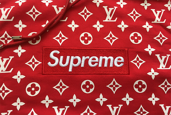 限定★大人気 シュプリーム×ルイヴィトンスーパーコピー Box Logo Hooded Sweatshirtボックスロゴ パーカー スウェット  モノグラム 赤