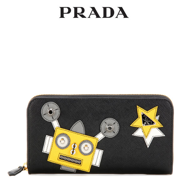 2017新作 PRADA プラダスーパーコピー☆ロボット サフィアーノレザー ウォレット