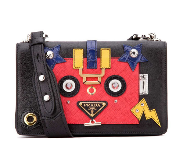 2017新作! PRADA プラダスーパーコピー カーフレザー ロボット ショルダーバッグ 1BD055VY102EJL_F0F3T