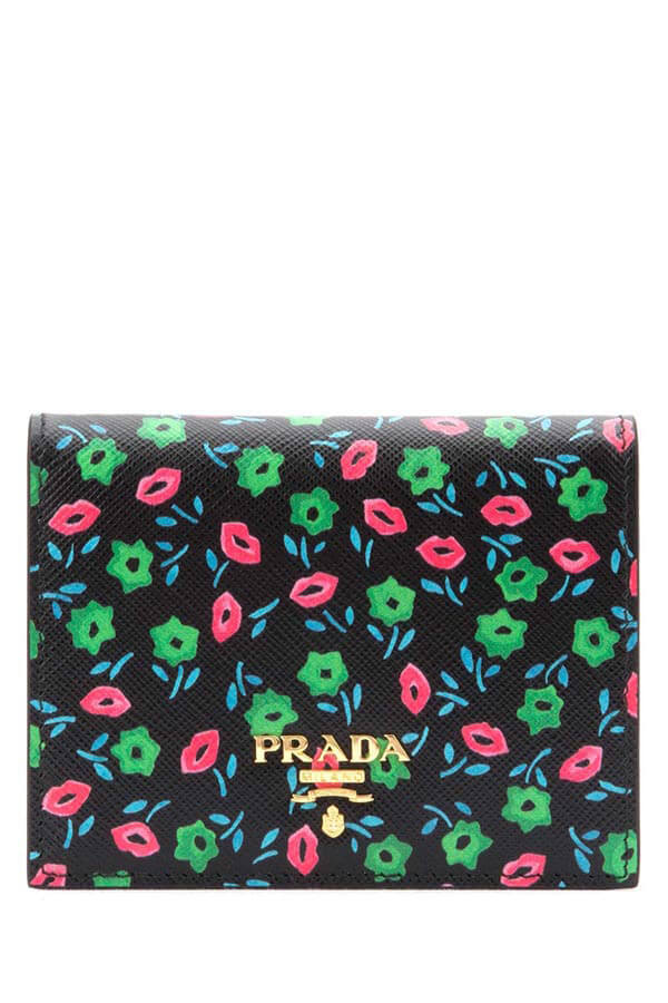 PRADA サフィアーノカーフ プリント 財布 1MV2042BFA