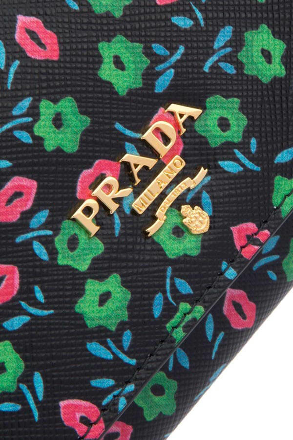 PRADA サフィアーノカーフ プリント 財布 1MH1322BFA