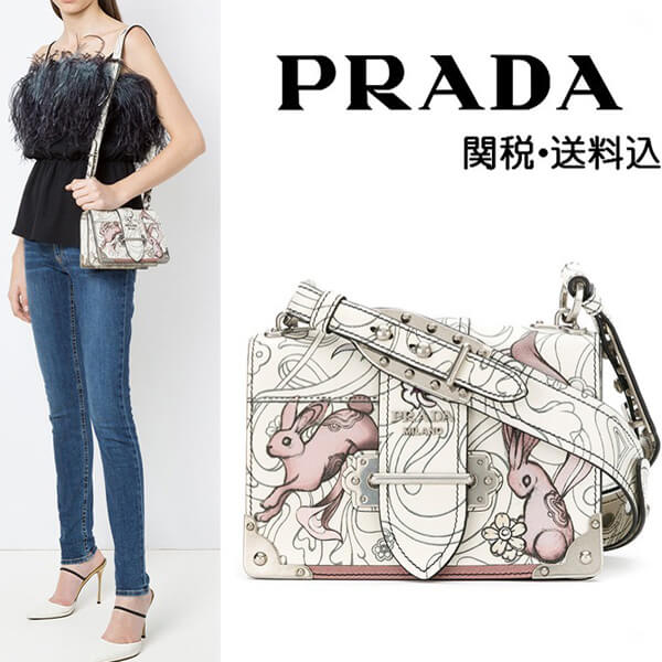 PRADAウサギが PRADA Graceラビットカーフレザーバッグ