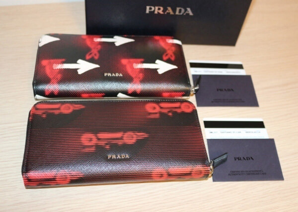 プラダ ラビット PRADAメンズ ラウンド長財布 プリント サフィアーノ 2ML317