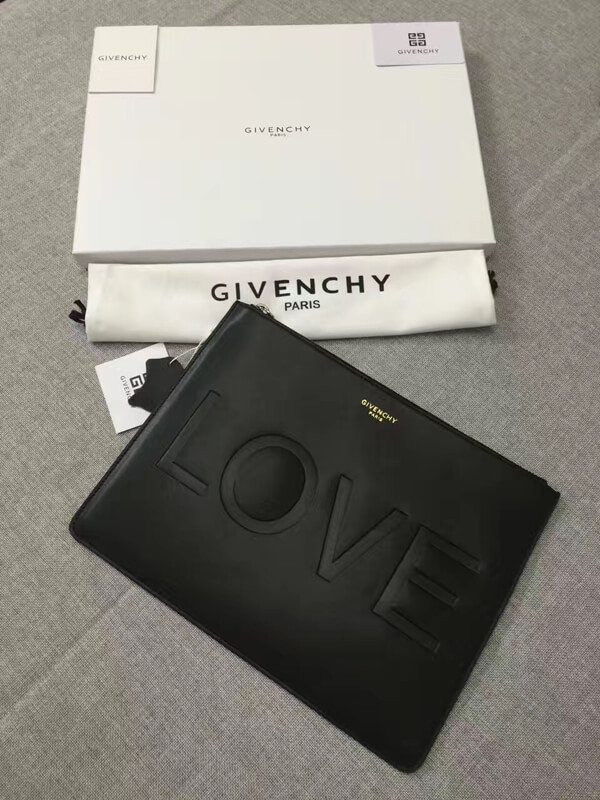 SS17 GIVENCHY ジバンシィスーパーコピー LOVE スターエンボス レザー クラッチ バッグ