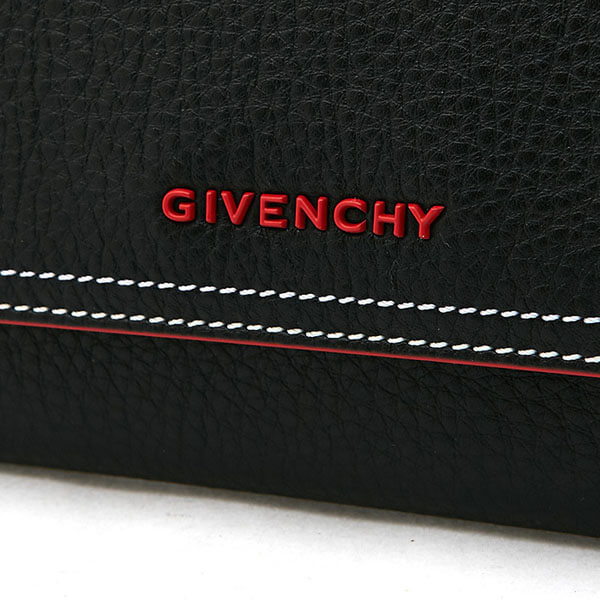 GIVENCHYジバンシィ 17SS PANDORA(パンドラ) ステッチポイント 二つ折り長財布_BLACK 6214449001