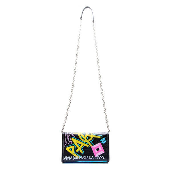 バレンシアガ ショルダーバッグ ポシェット 497938 0FE0N 1060 Graffiti Bazar clutch