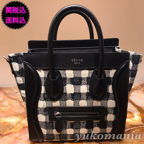 セリーヌスーパーコピー ショルダーバッグ ポシェット NANO SHOPPER ナノショッパー BLACKxWHITE