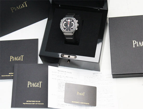 PIAGET ピアジェ ポロ45 クロノグラフメンズ ステンレススティール SS ×チタン 黒