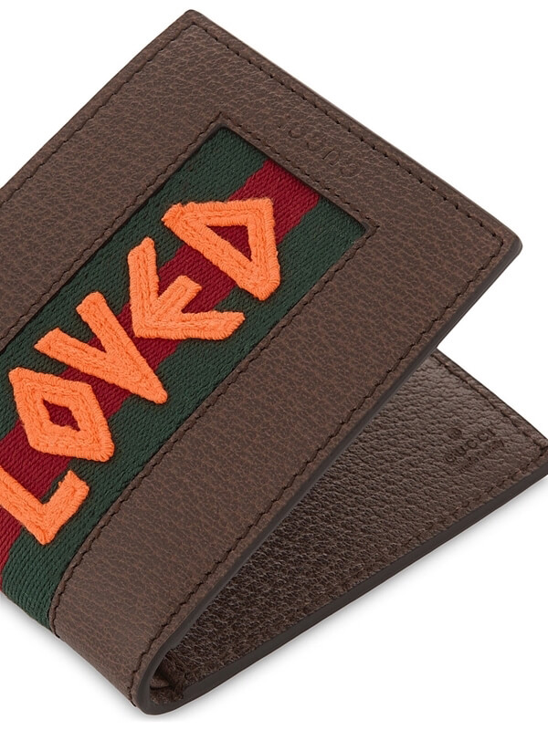 グッチ 財布 Loved web-stripe grained wallet