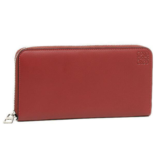 ロエベ 財布 AROUND WALLET BRICK RED