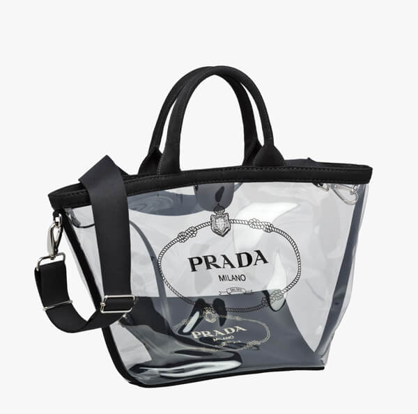 注目商品 ☆PRADA☆ビニール ハンドバッグ 1BG166_2BY5 黑