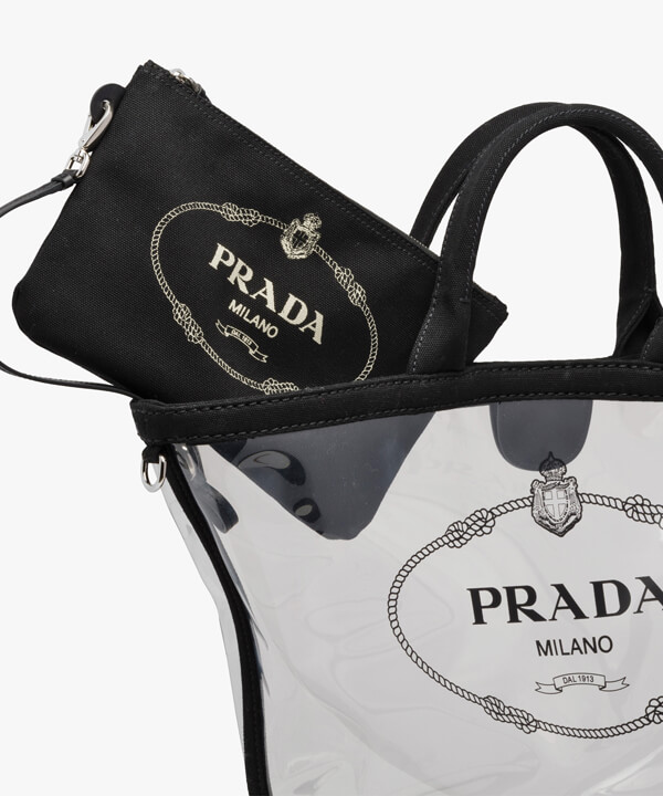 注目商品 ☆PRADA☆ビニール ハンドバッグ 1BG166_2BY5 黑