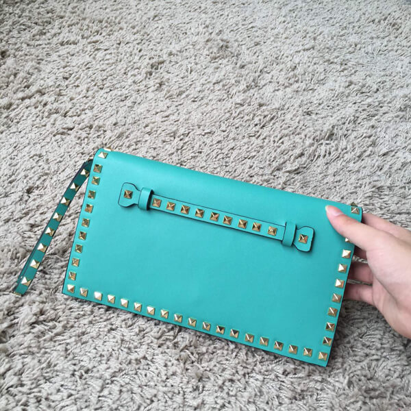 2018AW Valentino ヴァレンティノスーパーコピー Rockstud leather clutch IW10B0399NWB