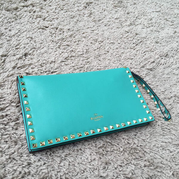 2018AW Valentino ヴァレンティノスーパーコピー Rockstud leather clutch IW10B0399NWB