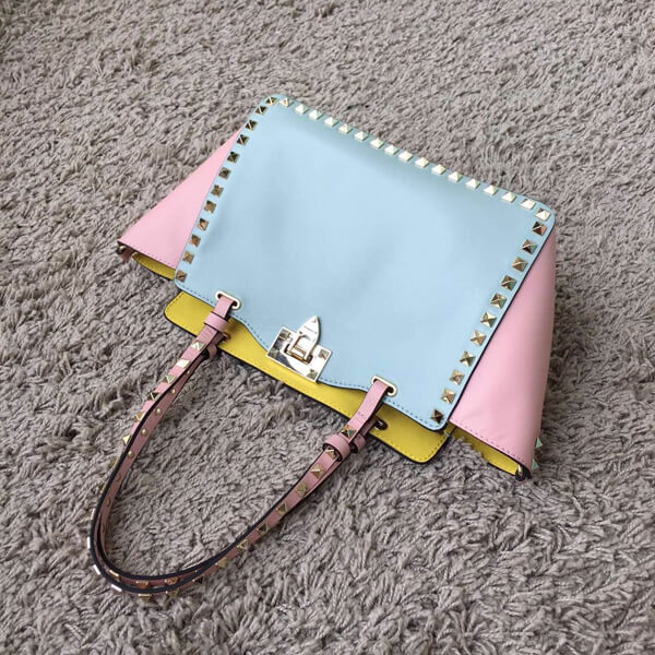 2018SS ☆Valentino ヴァレンティノスーパーコピー ヴァレンティノ☆ ROCKSTUD２WAYトート M/WATERCOLOR