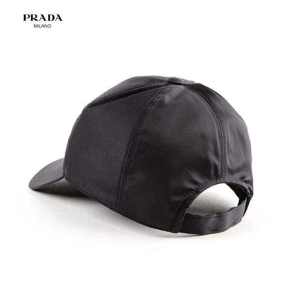 PRADA プラダスーパーコピー☆ブラック ロゴ キャップ SAFFIANO LOGO NYLON BASEBALL CAP_BLACK_68I-GFG017