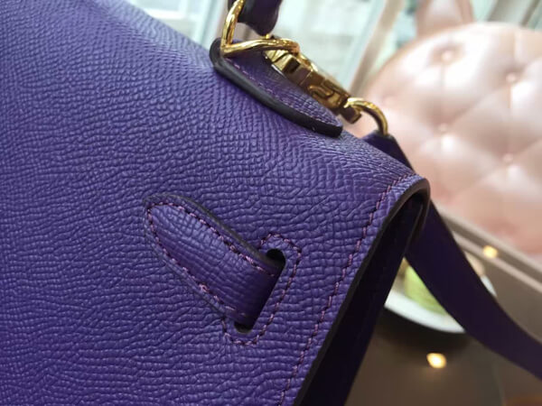 エルメスケリー コピー エルメス 20cm Kelly 内縫 エプソン ローズコンフェッティ Purple