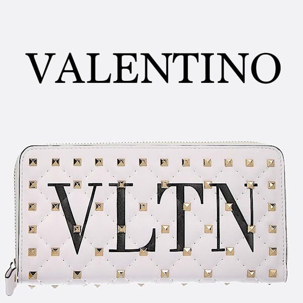 VALENTINO ロックスタッズ スパイク 長財布 PW0P0P00XQC0VP