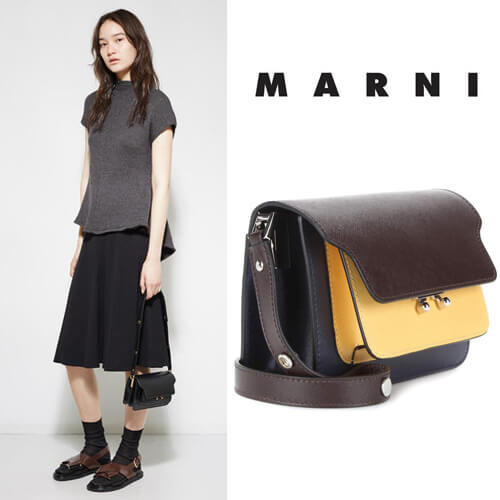 2018AW MARNI マルニ バッグコピー mini trunk ミニ トランクバッグ 3色カラー