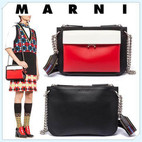 2018新作【希少モデル☆高級カーフスキン】MARNI マルニ バッグコピー ポケットバッグ