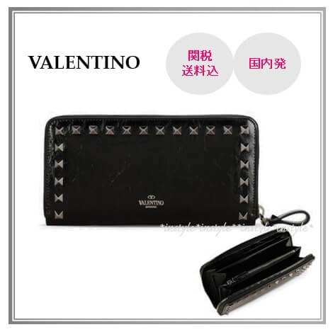 18-19AW VALENTINO ヴァレンティノスーパーコピー ロックスタッド長財布 LW0P0645VKK 0NO