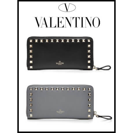 2018新作 ヴァレンティノスーパーコピー VALENTINO_ROCKSTUD レザー長財布