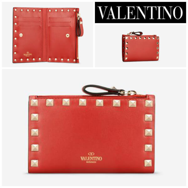 2018新作 ★VALENTINO★ヴァレンティノスーパーコピー ロックスタッズコイン＆カードケース LW2P0605BOL 0RO