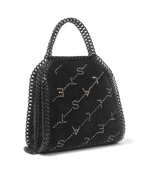 ステラマッカートニースーパーコピー STELLA MCCARTNEY Falabella Tiny embellished velvet tote