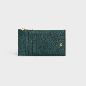 【セリーヌ】セリーヌ ZIPPED COMPACT CARD HOLDER IN GRAINED CALFSKIN