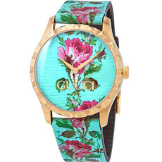 グッチ G-Timeless Aqua Floral Watch YA1264085
