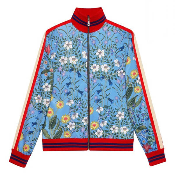 グッチ★19春夏★フローラル スポーツジャケット FLORA TECHNICAL JERSEY JACKET