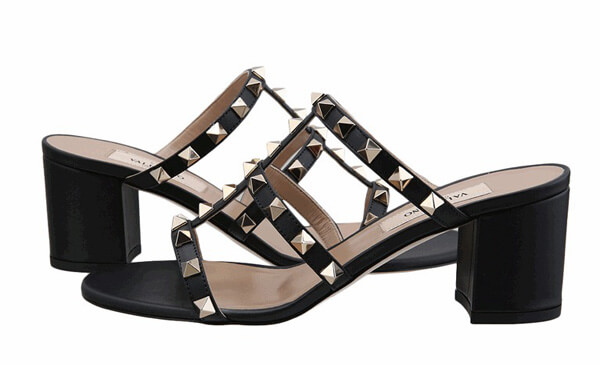 VALENTINOヴァレンティノ Rock Stud Mule Sandals Black PW2S0C47