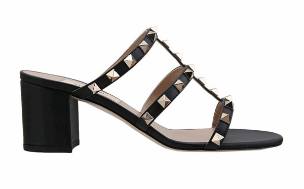 VALENTINOヴァレンティノ Rock Stud Mule Sandals Black PW2S0C47