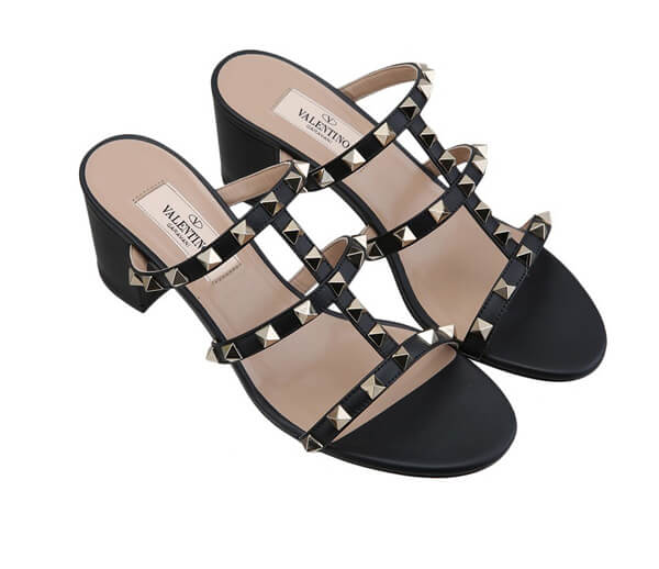 VALENTINOヴァレンティノ Rock Stud Mule Sandals Black PW2S0C47