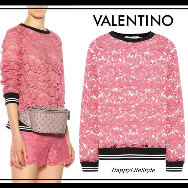 ヴァレンティノVALENTINO lovely スウェット トレーナー Heavy Lace スウェットシャツ ヘビー レース Sweat Shirt