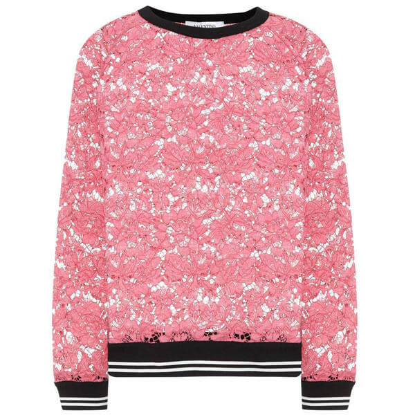 ヴァレンティノVALENTINO lovely スウェット トレーナー Heavy Lace スウェットシャツ ヘビー レース Sweat Shirt