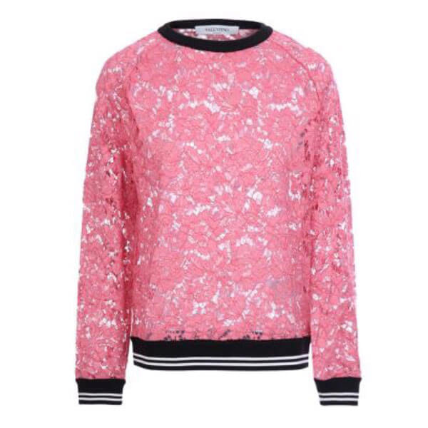 ヴァレンティノVALENTINO lovely スウェット トレーナー Heavy Lace スウェットシャツ ヘビー レース Sweat Shirt