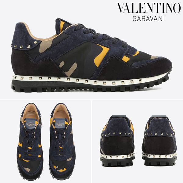 ヴァレンティノVALENTINO ロックスタッズ カモフラージュ スニーカー 18SS PY2S0952NYM0OS