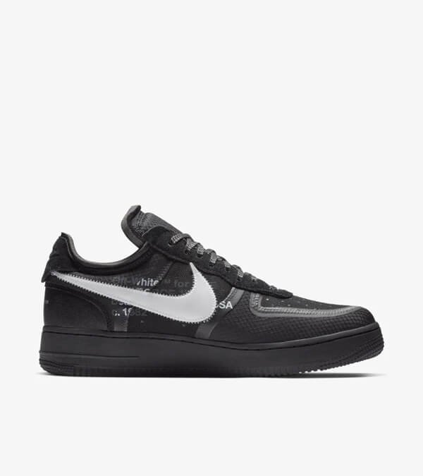 the ten OFF-WHITE ナイキAIR FORCE 1 LOW BLACK AO4606-001