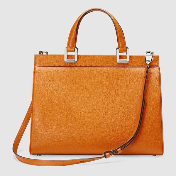 2019新作入荷大人気★グッチスーパーコピー★ レザー medium トップ ハンドバッグ orange