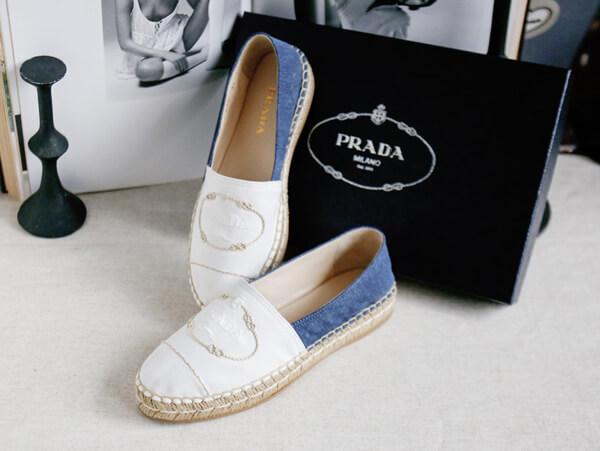 PRADAプラダ LOGO STITCHES ESPADRILLE 1S619I-3KBO-F0K1H