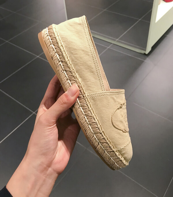 PRADAプラダ LOGO STITCHES ESPADRILLE 1S619I-3KBO-F0K1H