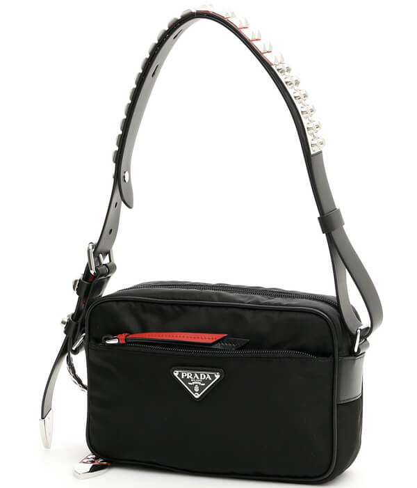 プラダ PR1109 STUDDED NYLON SHOULDER BAG 1BC167