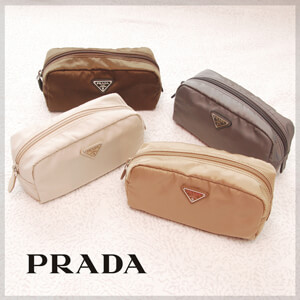 たっぷり入る♪PRADAプラダ★高級ヴェラナイロンポーチ★大人カラー★