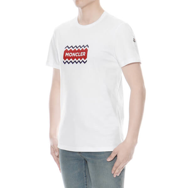 モンクレール MONCLER Tシャツ メンズ 8037250 8390T 001 半袖Tシャツ WHITE ホワイト