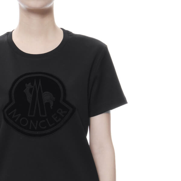 モンクレール MONCLER Tシャツ レディース 8059200 8391N 999 半袖Tシャツ BLACK ブラック