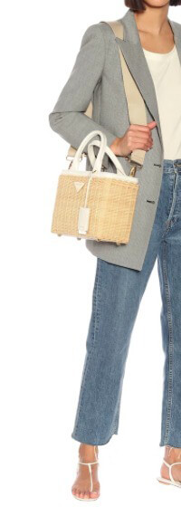 完売人気 プラダ カゴバッグ コピー Wicker and Canvas bag ニューヨーク女性にも大人気!!!!