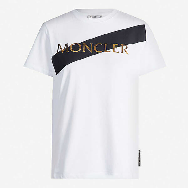 ★モンクレールスーパーコピー MONCLER ★メタリック ロゴ 半袖 Tシャツ