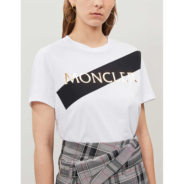 ★モンクレールスーパーコピー MONCLER ★メタリック ロゴ 半袖 Tシャツ