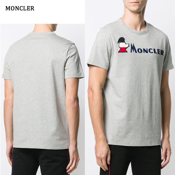 モンクレールスーパーコピー MONCLER ジャージー コットン ロゴ入り Tシャツ